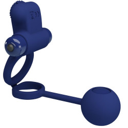 Pretty Love - Remington Double Anneau Vibrant Avec Plug Bleu